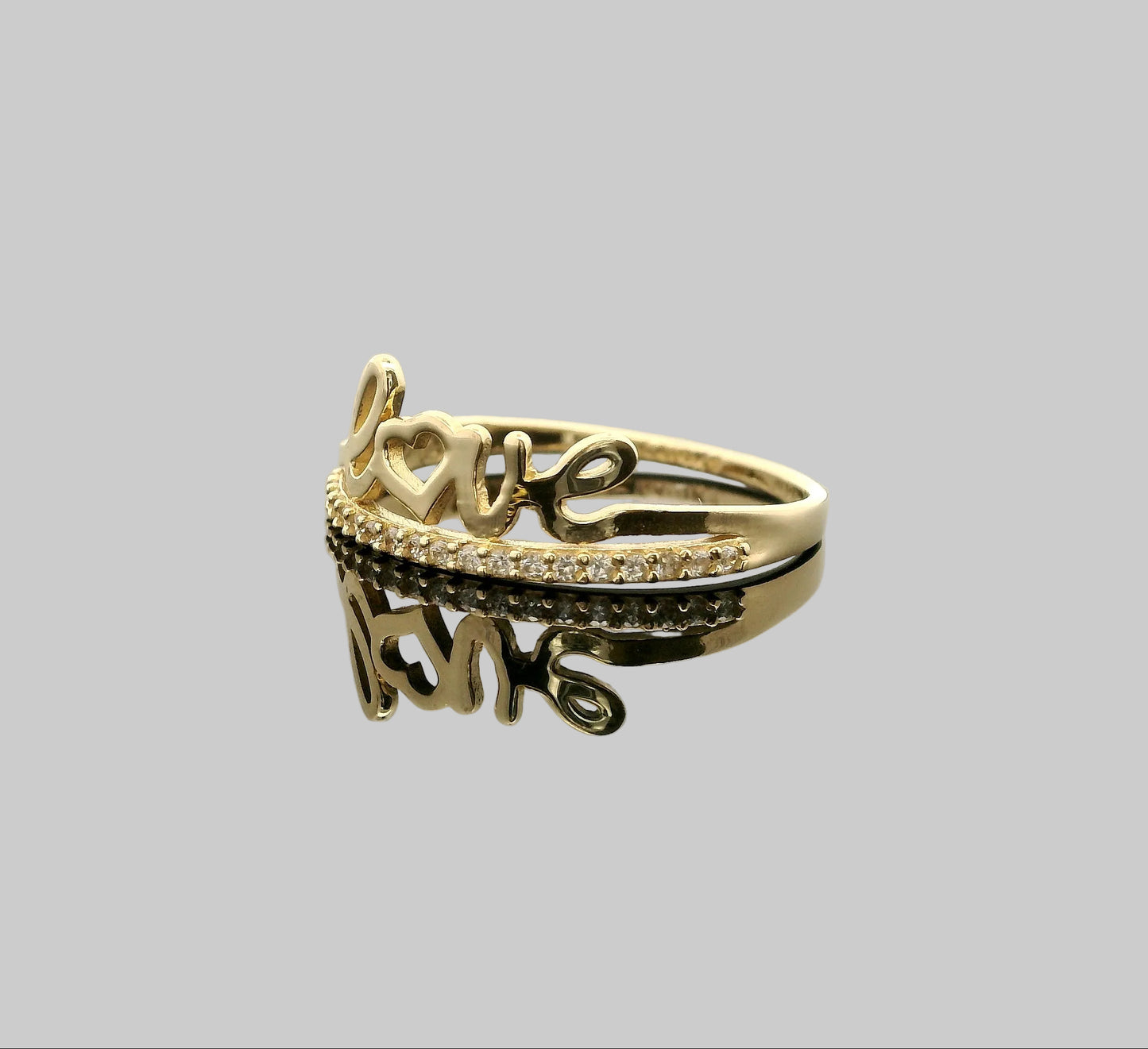 Anillo linea brillante LOVE
