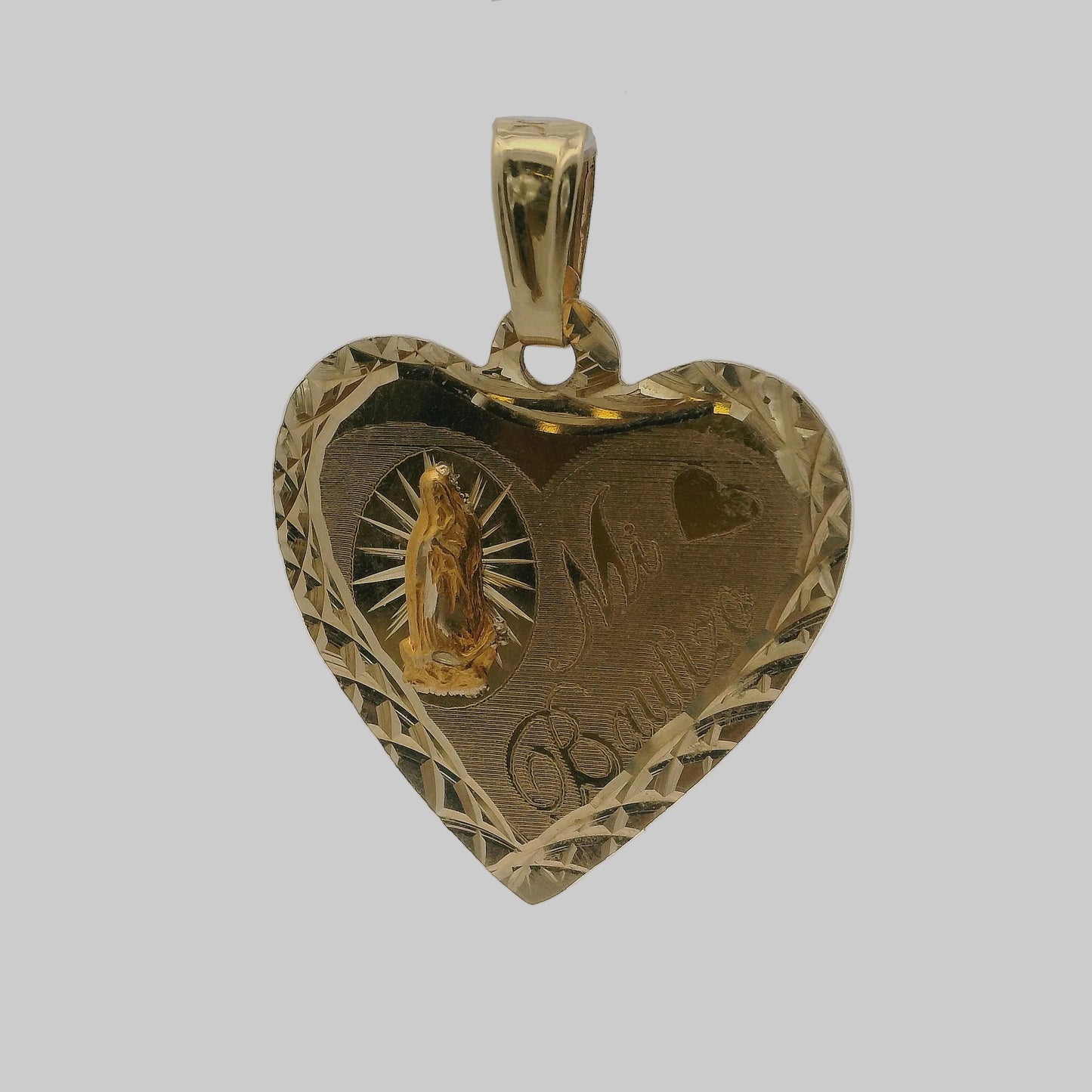 DIJE CORAZÓN VIRGEN DE GUADALUPE MI BAUTIZO