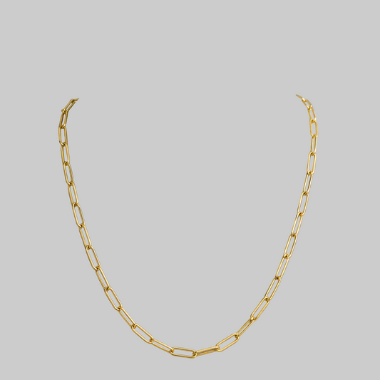 CADENA PAPERCLIP SEMI SOLIDA 14K