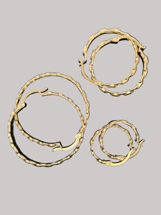 Arracadas de Eslabones en Oro Amarillo 14K