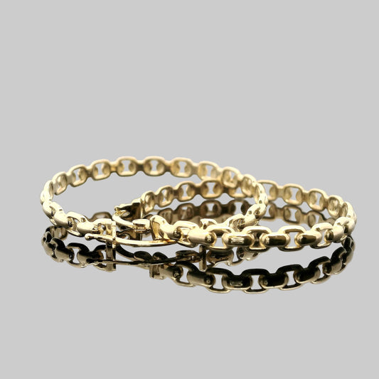 Arracadas de Eslabones en Oro Amarillo 14K