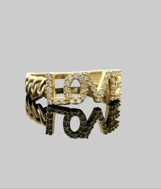 ANILLO LOVE 14K