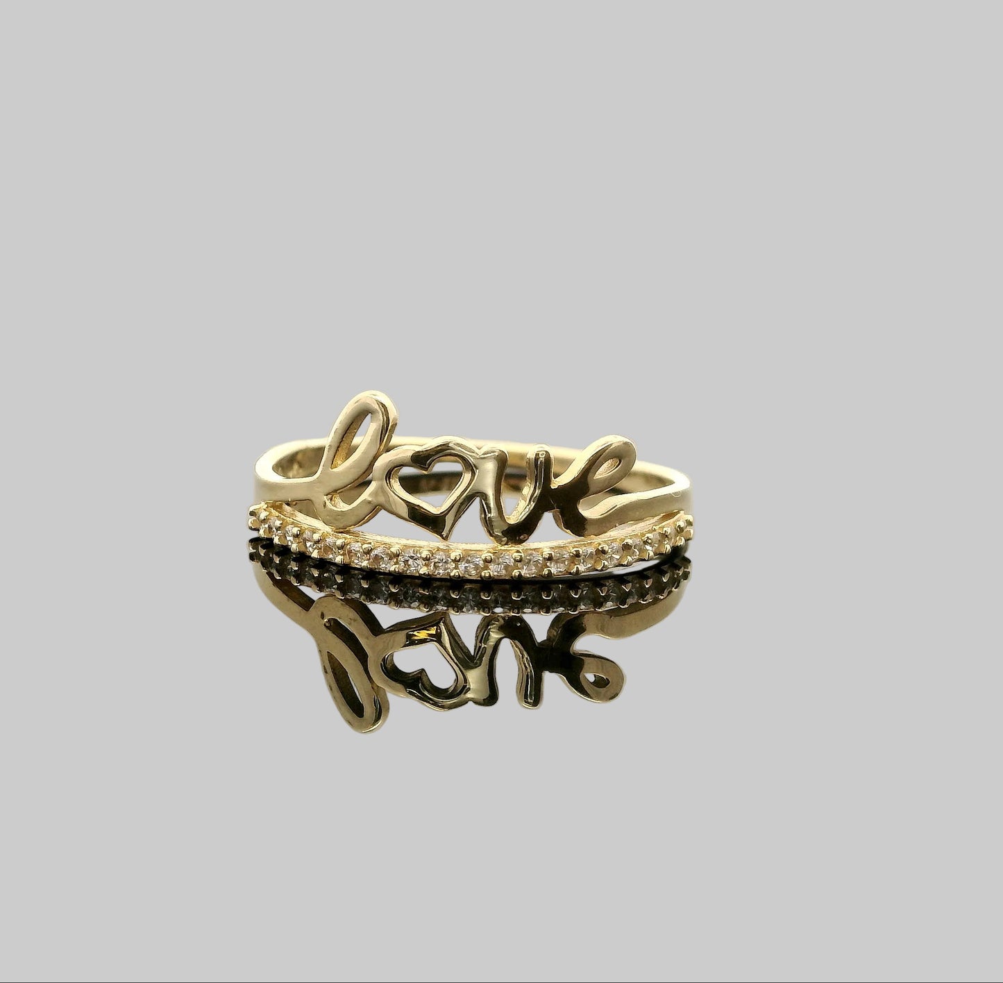 Anillo linea brillante LOVE
