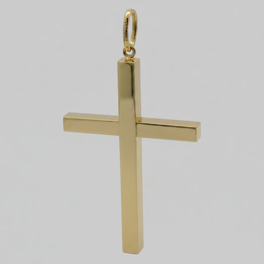DIJE CRUZ LISO BRILLO 14K