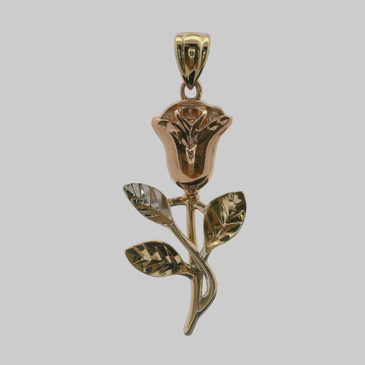 DIJE EN FORMA DE ROSA 14K