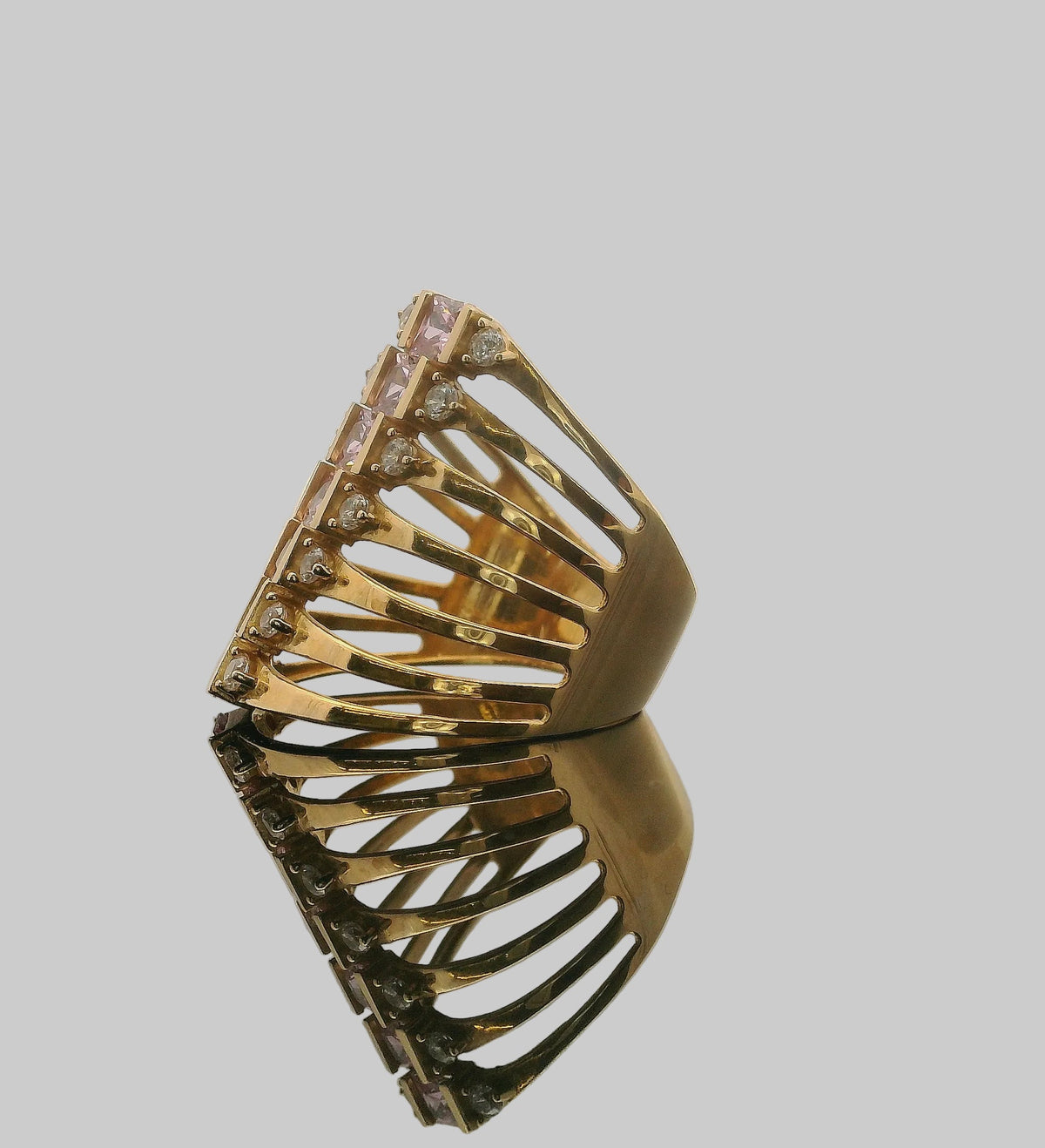 ANILLO DE ORO CON PIEDRAS DE COLORES 14K