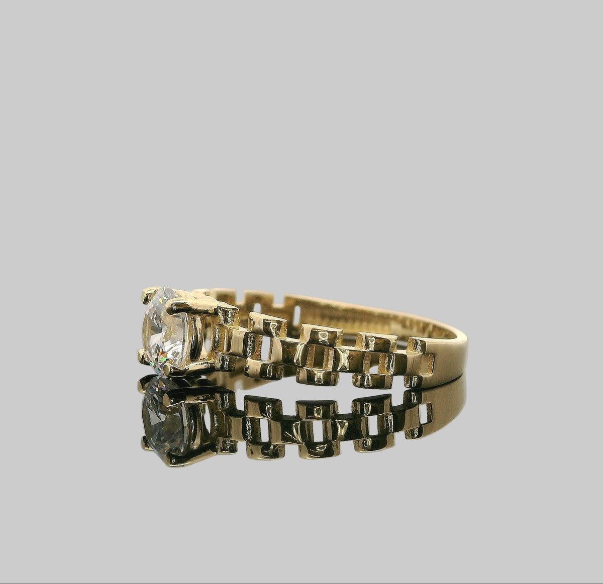 ANILLO SOLITARIO CON CIRCONIA 14K