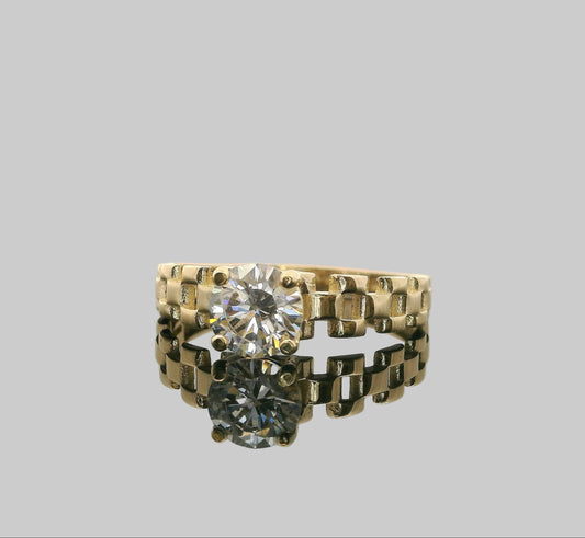 ANILLO SOLITARIO CON CIRCONIA 14K