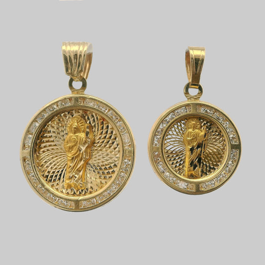 DIJE REDONDO SAN JUDAS TADEO 14K