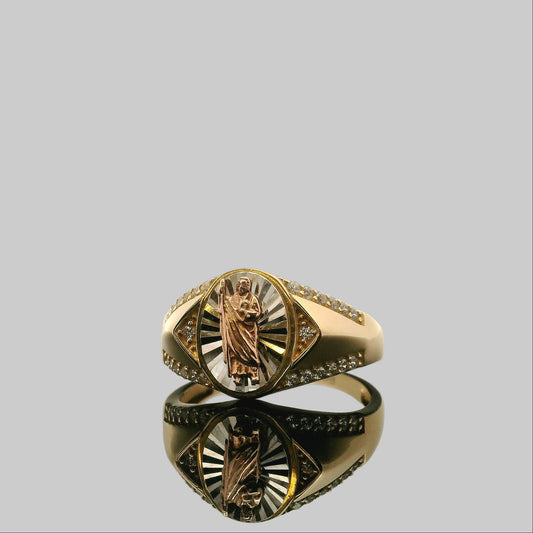 ANILLO SAN JUDAS TADEO PARA CABALLERO 14K
